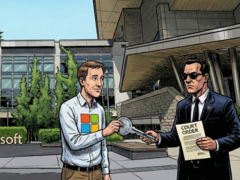 在法院命令的情况下，微软交出 BitLocker 密钥。(用 Nano Banana Pro 创建的符号图像）