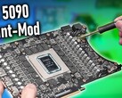修改后的 RTX 5090（图片来源：der8auer YouTube 频道）