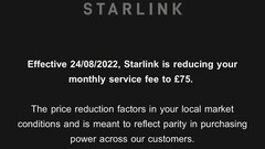 降价信息（图片：Starlink）。