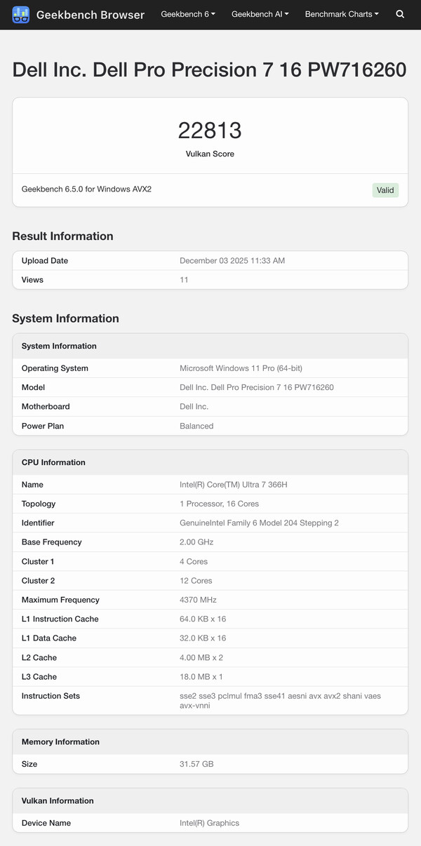 (图片来源：Geekbench）