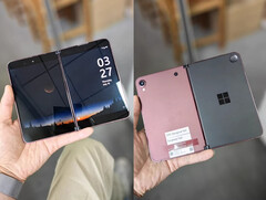 Surface Duo &quot;仙女座 &quot;的一种原型颜色。(图片来源：Goofish）