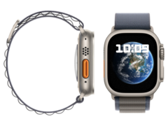 Apple Watch Ultra 2（上图）配备 1.93 英寸 OLED 显示屏。(图片来源：Apple)