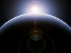 显示行星和日出的图像。(图片来源：LoganArt - Pixabay)