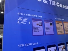 SD 协会展位上的明显标志:闪迪 SDUC 卡即将上市。