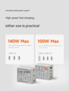 Sharge 点阵屏幕充电器有 100W 和 140W 两种型号。(图片来源：Sharge，机器翻译）