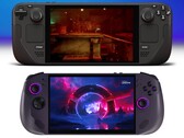 Steam Deck OLED（上）和联想Legion Go S（下）。(图片来源：Valve 和百思买，经编辑）