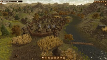 一张展示 Dawn of Man 中一座城市的图片。