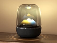 哈曼卡顿 Aura Studio 5 蓝牙扬声器可 360 度投射声光。(图片来源:Harman Kardon Japan)