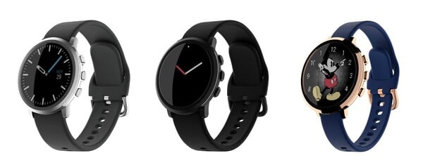 Pebble Round 2 有拉丝银、哑光黑和抛光玫瑰金三种颜色。(图片来源：Rebble）