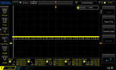 25% 亮度——PWM 频率约为 230 Hz