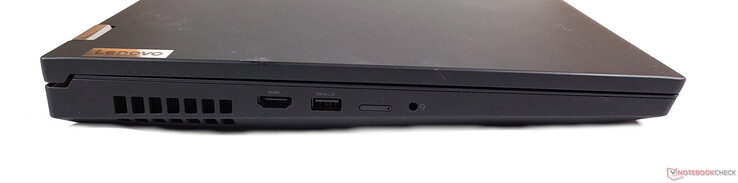 左边：HDMI 2.1，USB-A 3.1 Gen 1，SIM卡插槽，3.5毫米音频插孔