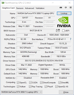 GPU-Z (NvidiaGeForce RTX 3050 Ti Laptop GPU)