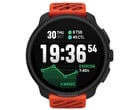 Suunto Race 2 智能手表采用珊瑚橙色，配备 1.5 英寸 OLED 显示屏，可显示跑步数据和时间。(图片来源：Suunto）
