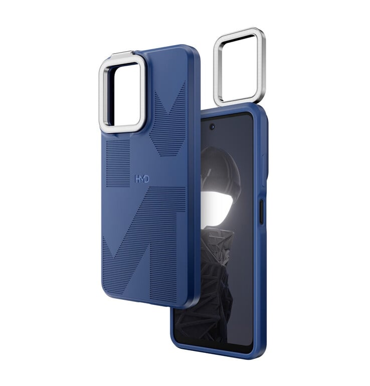 HMD 的 "Flashy Outfit "在折叠式夹子中增加了一个 LED 灯环。(图片来源：HMD Global）