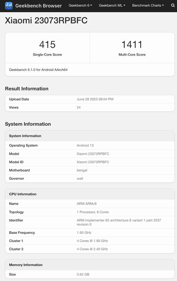 (图片来源：Geekbench)