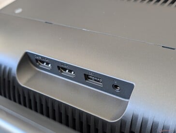 ...而 HDMI、音频和 USB 端口位于可调节投影仪部分