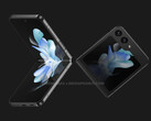 Galaxy Z Flip5将是三星在其下一次Galaxy Unpacked活动中首次亮相的众多设备之一。(图片来源：@OnLeaks &amp; MediaPeanut)