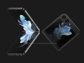 Galaxy Z Flip5将是三星在其下一次Galaxy Unpacked活动中首次亮相的众多设备之一。(图片来源：@OnLeaks &amp; MediaPeanut)