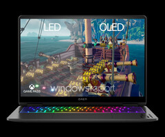 Omen Transcend 14 采用 RGB 灯光装饰的现代设计。(图片来源：Windows Report）