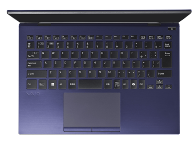 Vaio T 镭射银特别版键盘和触控板视图