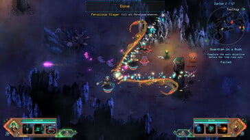 一张展示《Children of Morta》中战斗场景的图片。