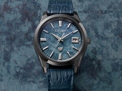 西铁城 30 周年 Eco-Drive 表款（如图）的蓝色和纸表盘上有云朵状图案。(图片来源：西铁城）