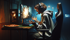 一名玩家愤怒地退出。(图片来源：Notebookcheck via Dall-e 3）