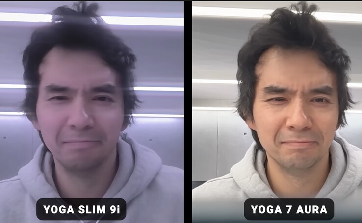 联想 Yoga Slim 9i 的摄像头质量确实令人失望。(图片来源：Dave2D）