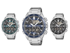 新款卡西欧 Edifice ERA-130D 系列手表的白色背景图片。