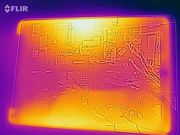 Heatmap of the front of the device under load