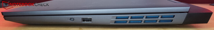 右：网络摄像头快门，USB-A 3.2 Gen 1 (5 Gbit/s)
