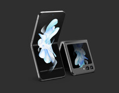 Galaxy Z Flip5将比早期的 Z Flip型号有一个更可用的盖板显示屏。(图片来源：@OnLeaks &amp;amp; MediaPeanut)Galaxy 