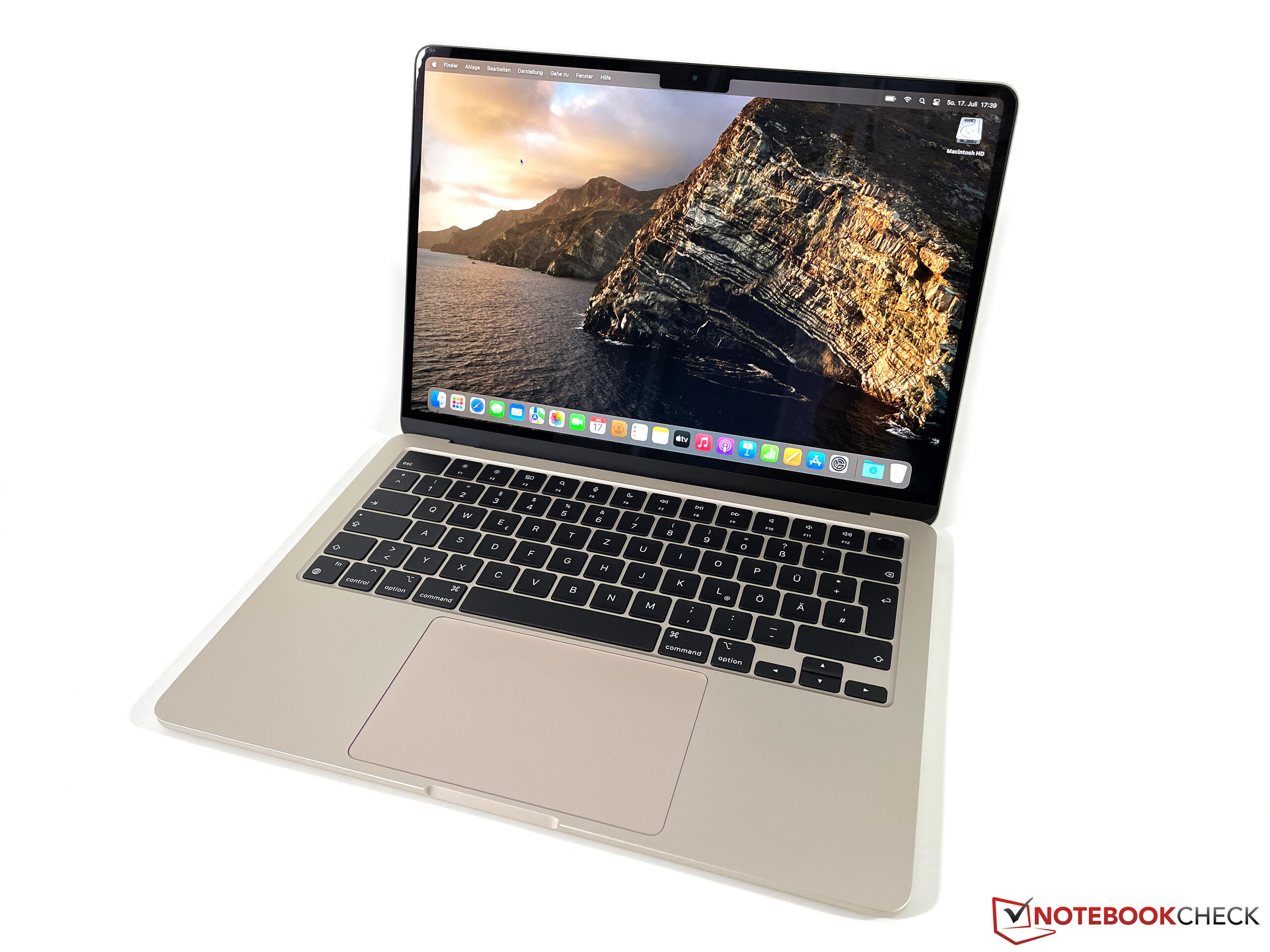 Apple MacBook Air M2评测--更快的10核GPU并不值得购买- Notebookcheck image