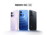 红米 15C 5G 有午夜蓝、黄昏紫和午夜黑三种配色（图片来源：Redmi）