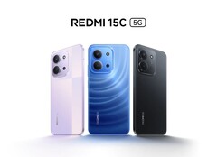 红米 15C 5G 有午夜蓝、黄昏紫和午夜黑三种配色（图片来源：Redmi）