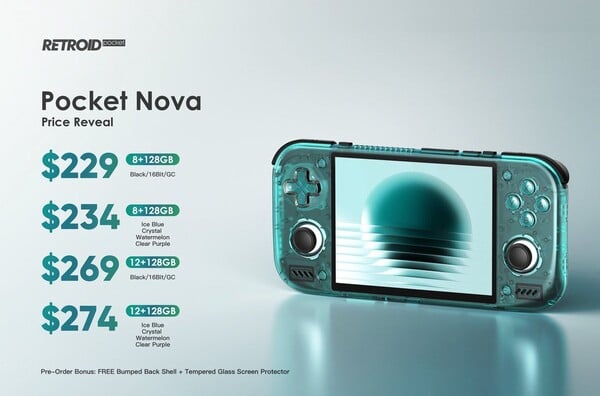 Retroid Pocket Nova 提供两种配置和七种颜色可选。