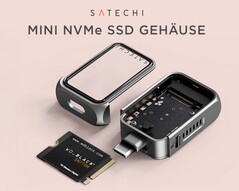 新款 Satechi M.2 NVMe 迷你固态硬盘盒可容纳高达 2 TB 的固态硬盘。(图片来源:亚马逊)