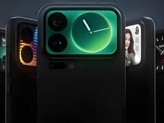 小米 17 Pro 和 Pro Max 的后置显示屏设计。