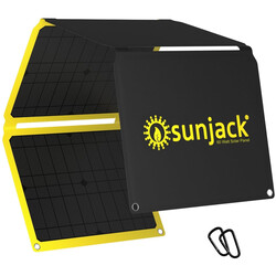 在审查中。SunJack可折叠太阳能电池板。审查单位由SunJack提供。