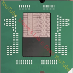 有关 AMD Zen 7 架构的新信息已经浮出水面；图：AMD Zen 7 CCD（图片来源：YouTube 上的 Moore's Law is Dead）。