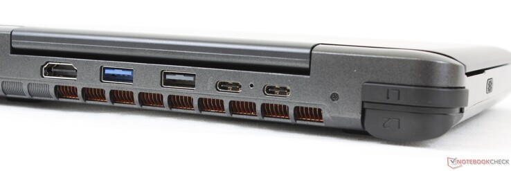 后部：HDMI 2.0b，2个USB-A 3.2 Gen. 1，2个USB-C 3.2 Gen. 2