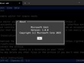 Microsoft Edit for 64 位 Windows 可让命令行用户轻松编辑文本文件。(图片来源：微软）