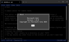 Microsoft Edit for 64 位 Windows 可让命令行用户轻松编辑文本文件。(图片来源：微软）