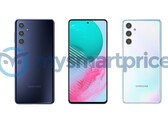 Galaxy M54将在今年晚些时候上市，风格对比鲜明。(图片来源：MySmartPrice)
