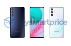 Galaxy M54将在今年晚些时候上市，风格对比鲜明。(图片来源：MySmartPrice)