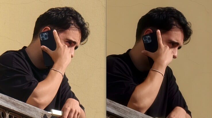 这里的对比也很明显。左:使用 400 毫米长焦变焦镜头。右图无远摄转换器