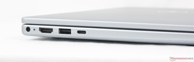 左：交流适配器、HDMI 1.4、USB-A 3.2 Gen.1、USB-C w/ Thunderbolt 4 + DisplayPort + Power Delivery