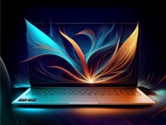 搭载 AMD Ryzen AI 400 系列处理器的笔记本电脑的艺术渲染图。