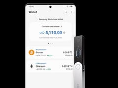 Coinbase 加密货币交易登陆三星钱包。(图片来源：三星）