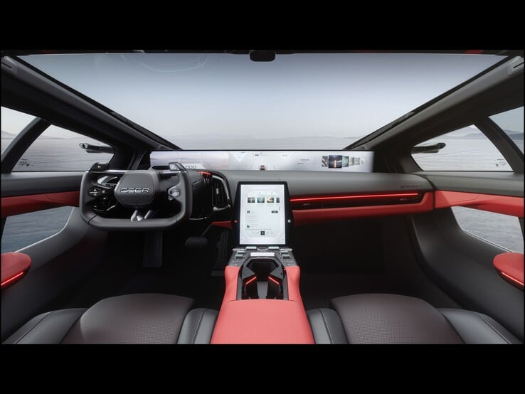 内饰配备方向盘、48英寸“Digital Horizon Display”显示屏以及中控台上的10.4英寸触摸屏。